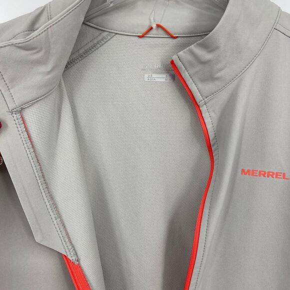 Merrell Quest Jacket Womens Size S Protect Light Gray Coral Full Zip Softshell - Picture 11 of 12